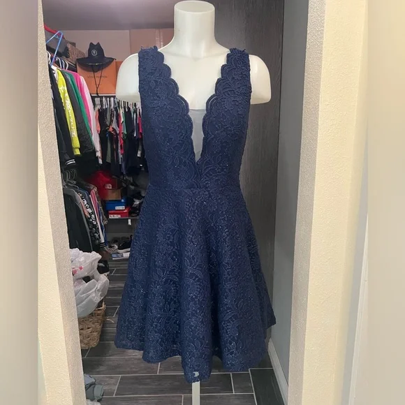 City Studio | Dresses | City Studio Dark Blue Sparkle Formal Dress |  Poshmark